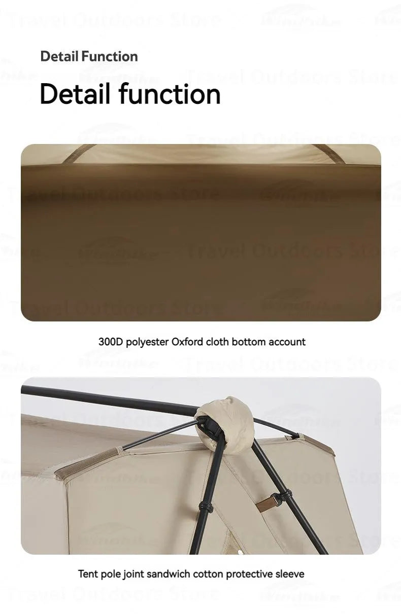 Naturehike A-Type Automatic Tent 1-2P Get Off The Ground Riverside Fishing One Touch Tent Quick Open Camping Bed Tent Waterproof