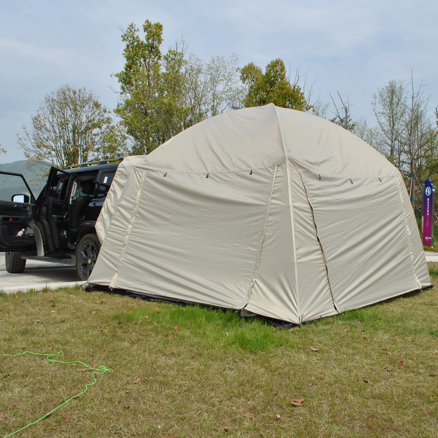 Waterproof Tiple Layers SUV Tent,Outdoor Car Tent - Car Tailgate Tent,4 Person Sleeping Camper Tent, Car Rear Tent with Canopy