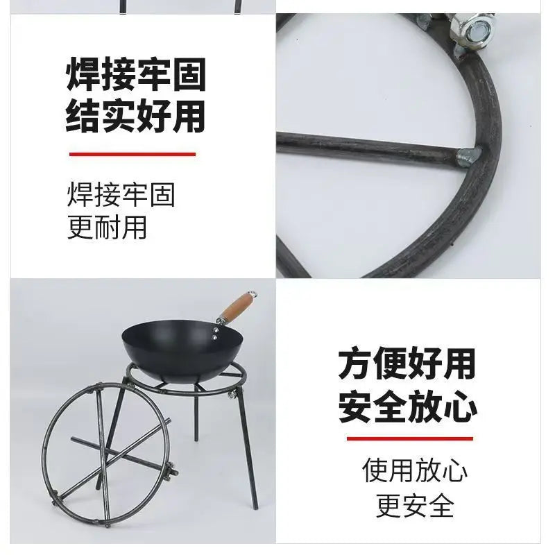 Foldable Campfire Tripod Stand, Outdoor Wood Burning Stove & BBQ Grill for Camping Picnic Garden Patio Cooking Portable Fire Pit