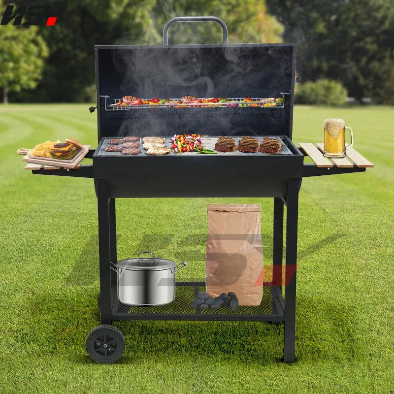 Household Charcoal Stove Outdoor American Barbecue Grill Outdoor Camping Baking Charcoal Grill Fish Grill Charcoal Smoke Grill