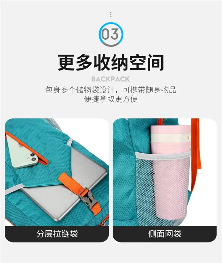 25L Light Folding Waterproof Unisex Hiking Fitness Camping waterproof Climbing Travel Bag Outdoor Sports Leisure Backpack