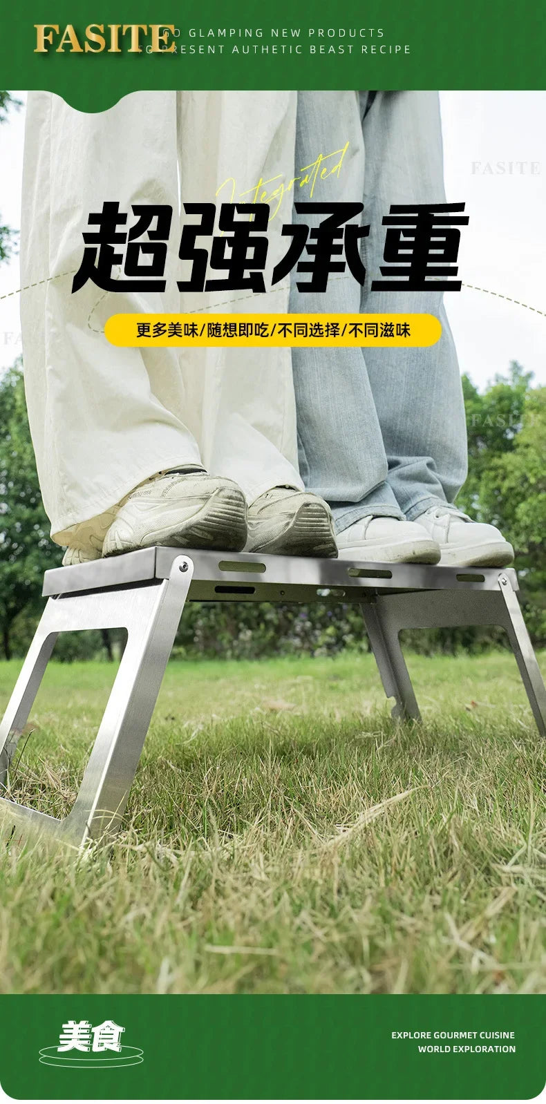 Commercial Folding BBQ Grills Portable Firewood Barbecue Utensils Cookware Brazier Charcoal Garden