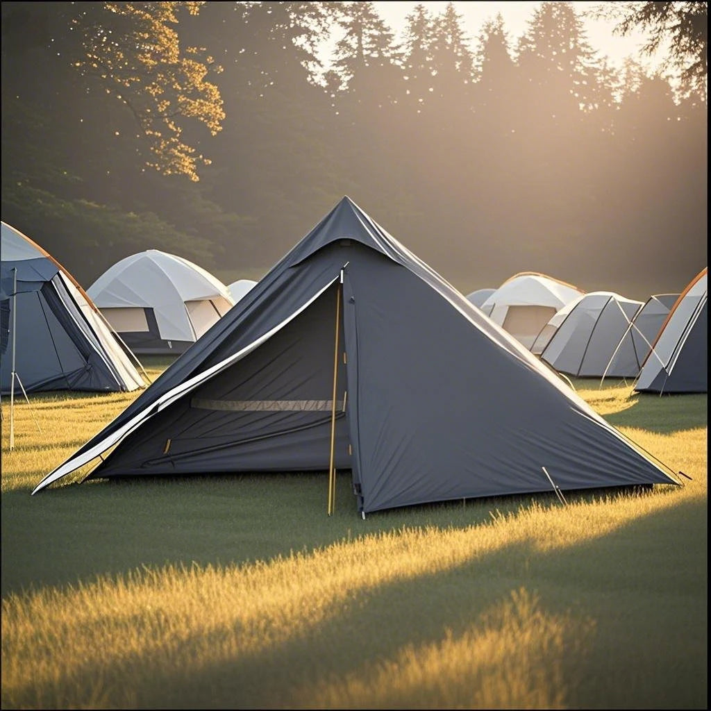 1-Person Ultralight Trekking Pole Tent - Pyramid Design, Waterproof PU4000, 2-Layer Mesh for Backpacking/Hiking, Without Pole