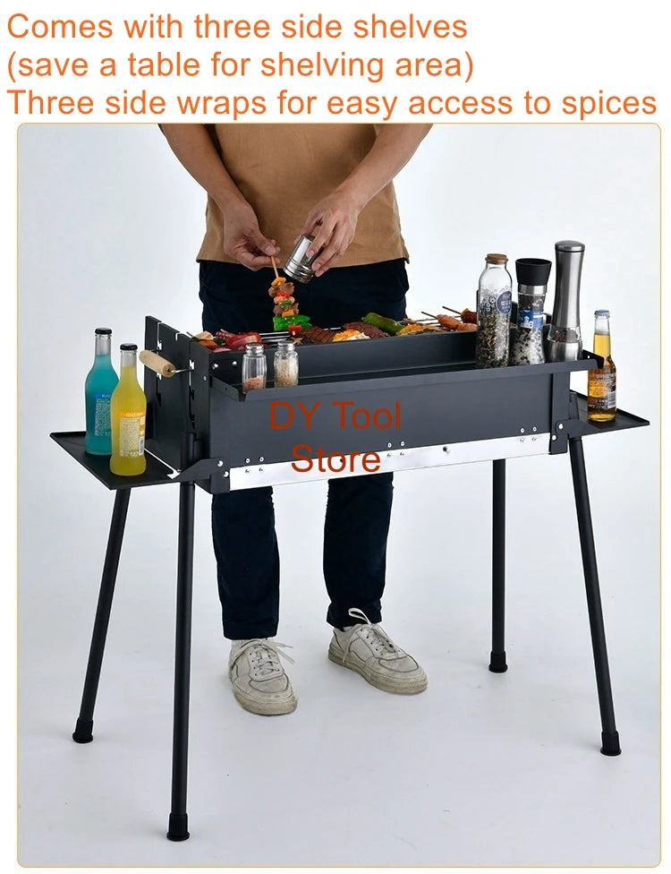 Outdoor Grill Courtyard Portable Household Charcoal Stainless Steel Barbecue Stove Camping Stove Barbecue Stove