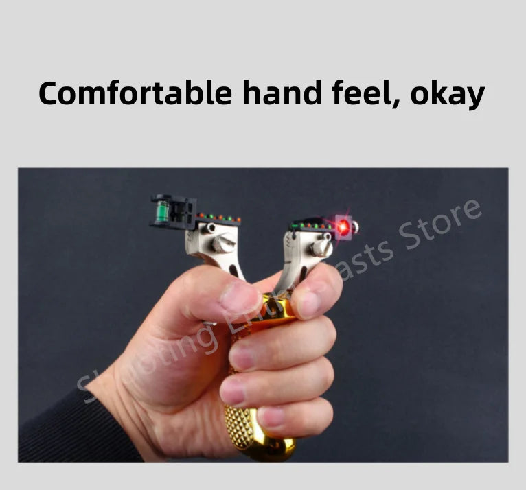 Outdoor shooting infrared laser hunting catapult rubber strap steel ball bullseye set game easy to carry