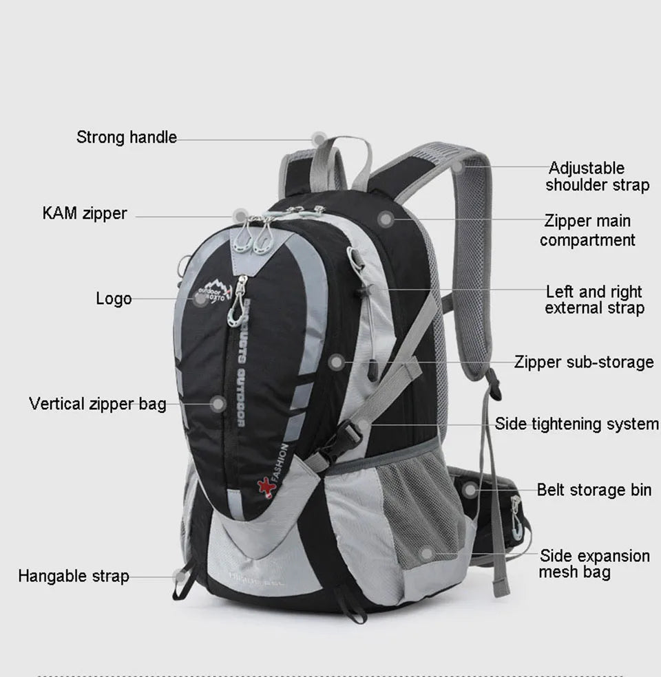 1Pcs Outdoor Sport Bag LOCAL LION 40L Backpacks Travel Bag Men Waterproof Rucksack Backpack