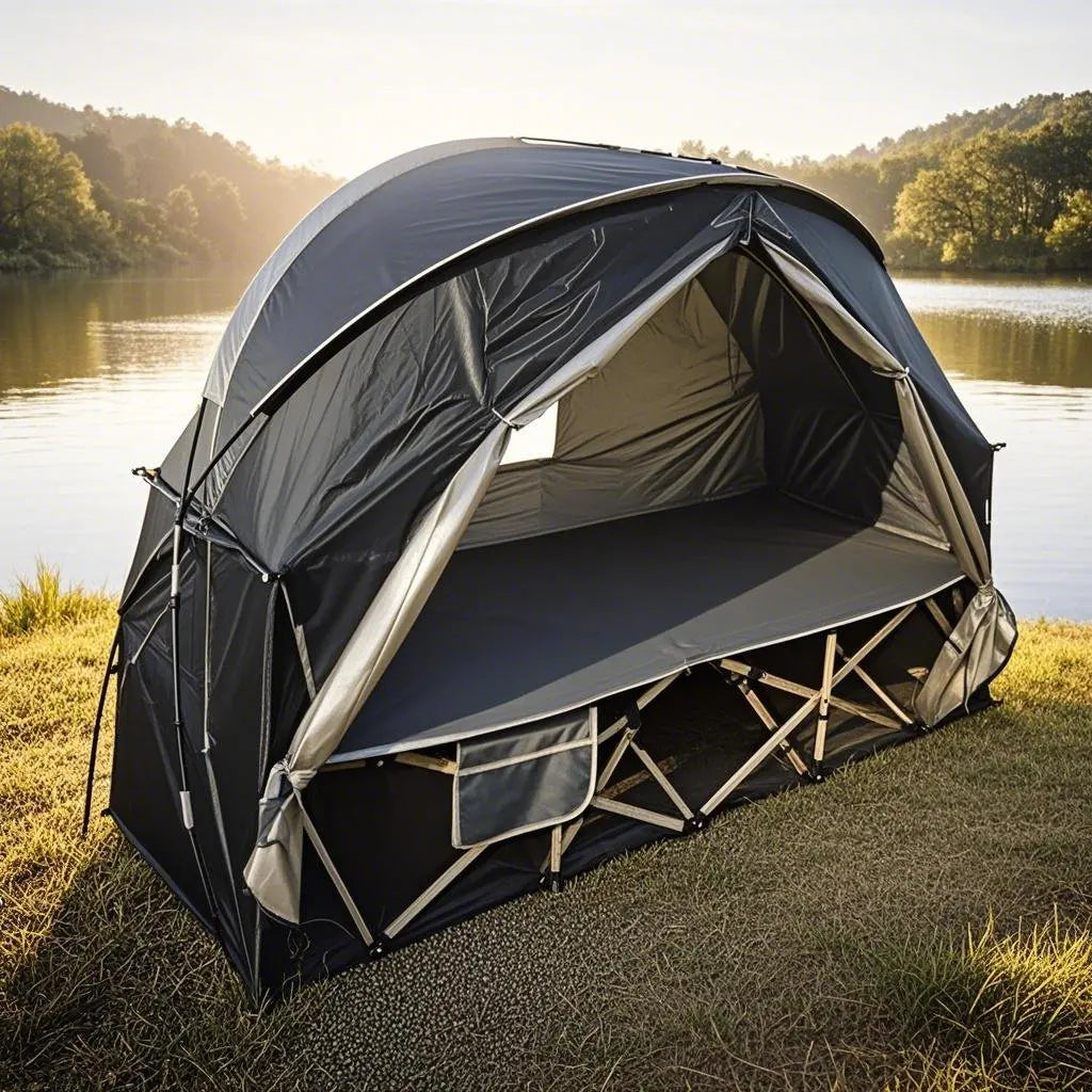 4-in-1 Camping Cot Tent, Backpacking 1 Person Camping Tent, Tent Cot Folding Off the Ground Tent,Fishing Tent,Sleeping Bed Tent