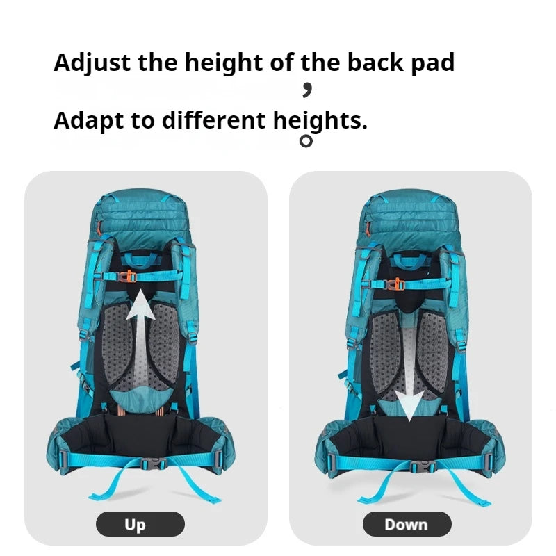 Naturehike Hiking Backpack Waterproof 45/55/65L Knapsack Climbing Travel Outdoor Sports Large Capacity Nylon Bag With Rain Cover