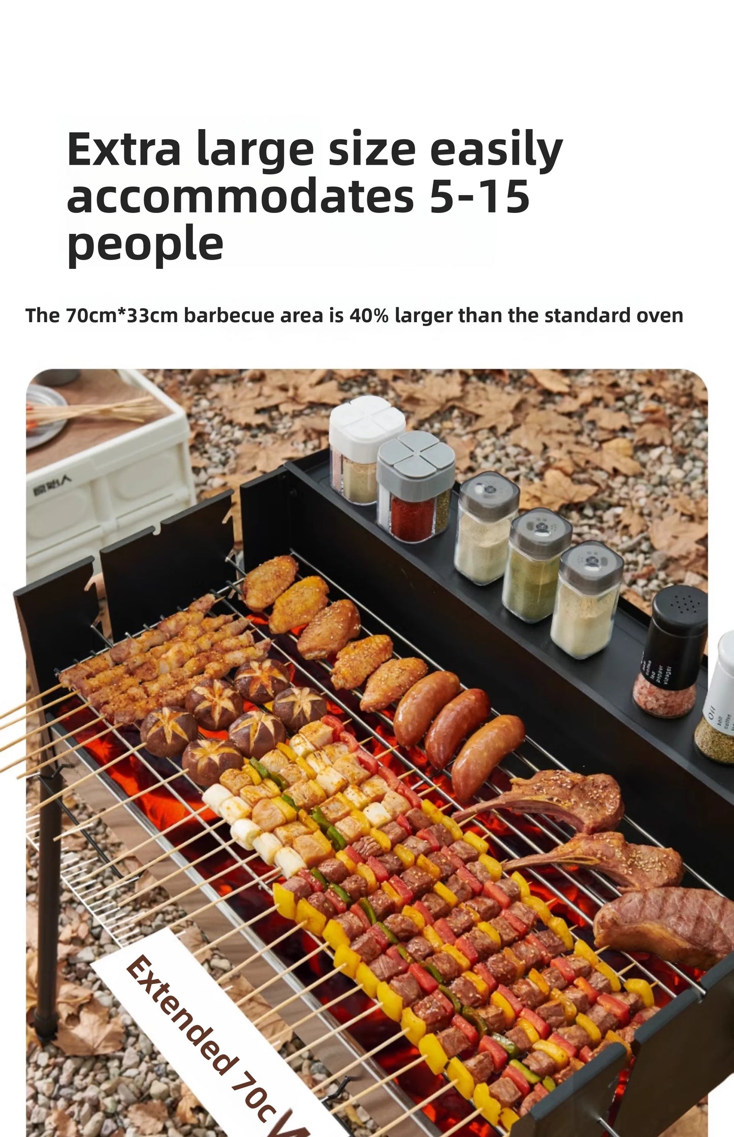 Barbecue home outdoor camping barbecue portable picnic tools courtyard