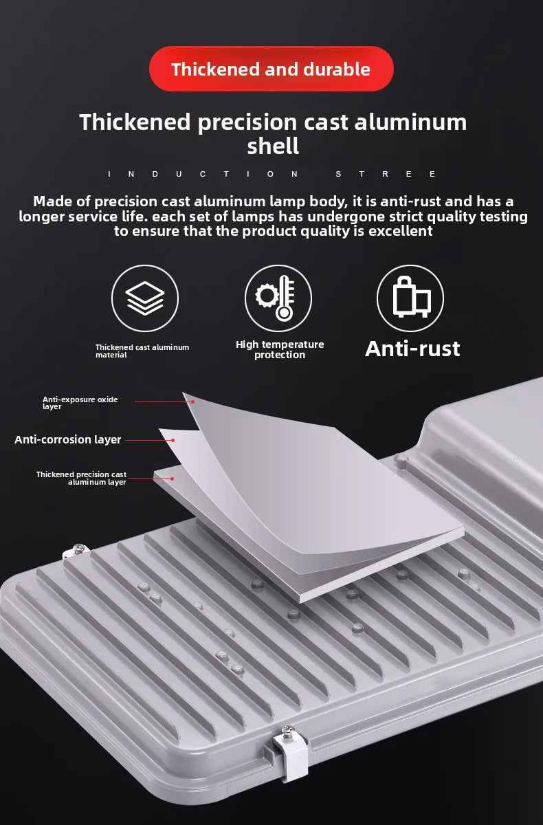 150W Powerful Solar Street Light Remote Control LED Metal Shell Radar Induction Wall Light Outdoor Lighting Split Garden Light