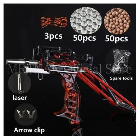 Green/Red Laser Slingshot Black Red Hunting Bow Slingshot Fishing Outdoor Powerful Slingshot Catapult Slingshot Shooting Caza