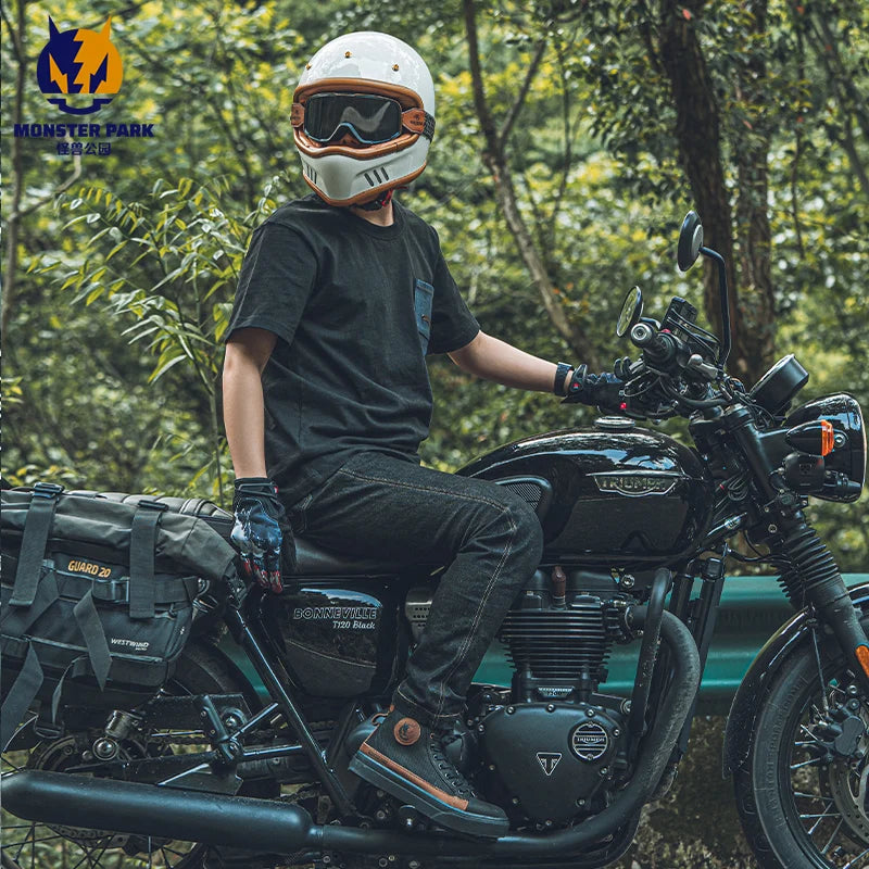 Boots for Motorcyclist Man Wear-Resistant Men and Momen For 4 Season Botas De Moto Motorcycle Shoes Riding boots Breathable