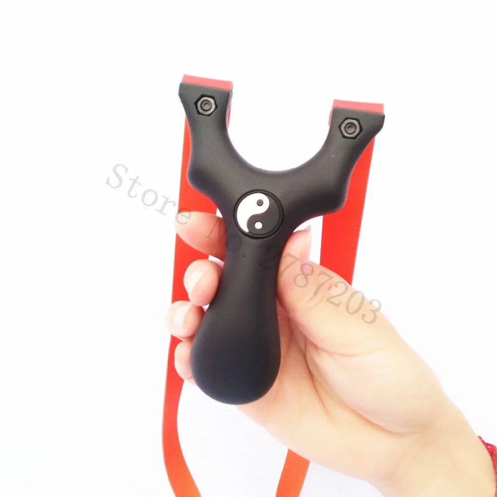 Professional Super Hard Resin Outdoor Slingshot Catapult, Hunting with Flat Rubber Band, Strong Powerful Aiming Point