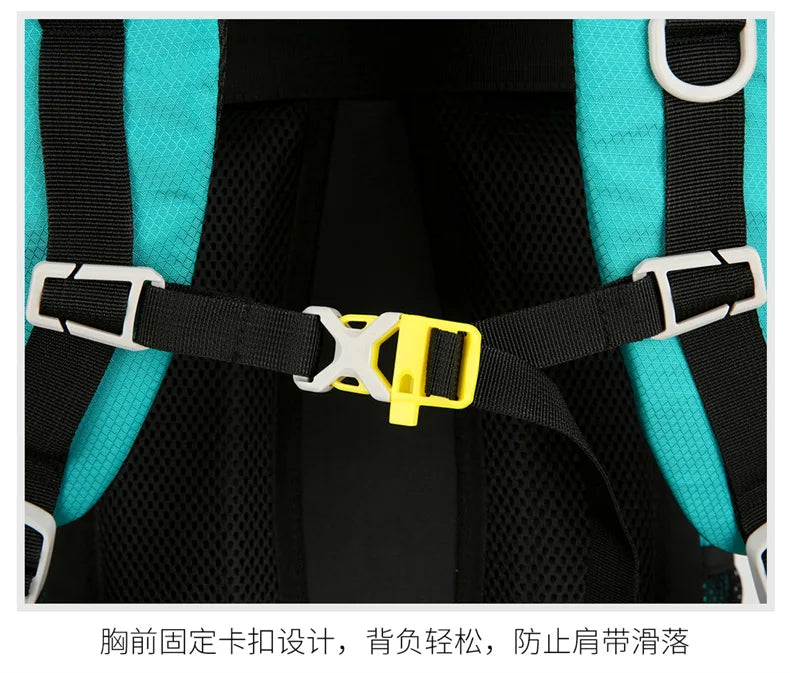 60L Large-Capacity Outdoor Mountaineering Backpack,Anti Splashing Water Wear-Resistant Camping Hiking And Cross-Country Backpack