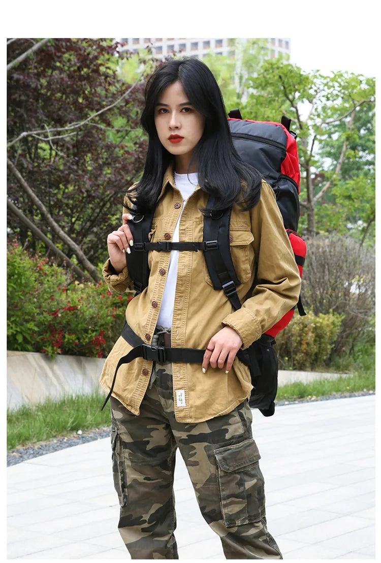 90L Large Capacity Outdoor Hiking Mountaineering Bag Lightweight Backpack Suitable for Hiking Camping Waterproof Travel Bag