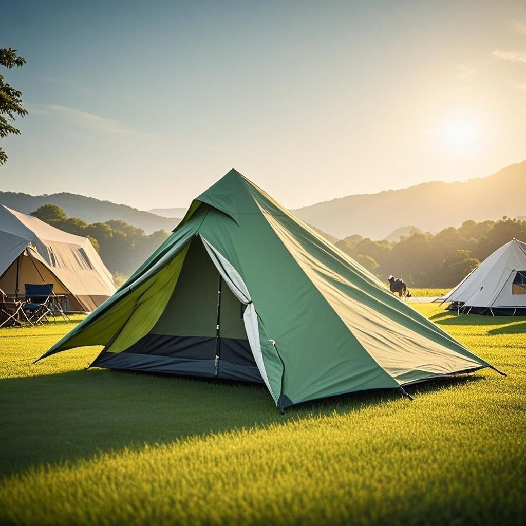 1-Person Ultralight Trekking Pole Tent - Pyramid Design, Waterproof PU4000, 2-Layer Mesh for Backpacking/Hiking, Without Pole