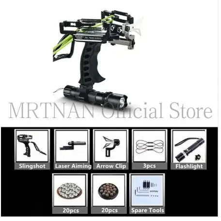 Green/Red Laser Slingshot Black Red Hunting Bow Slingshot Fishing Outdoor Powerful Slingshot Catapult Slingshot Shooting Caza