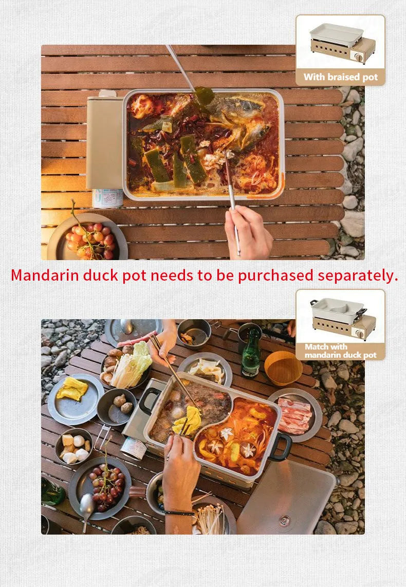 Naturehike Camping Gas Stove Burner 2300W Strong Fire Cooking Furnace Outdoor Picnic Barbecue Fry Grill Boil Pot Pan Portable