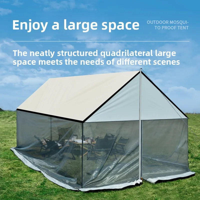 Outdoor Camping Sunade Tent Me Mosquito Net Leisure Fiing Large Space Sun Protection UPF50+ Canopy Tent Waterproof Oxford Awing