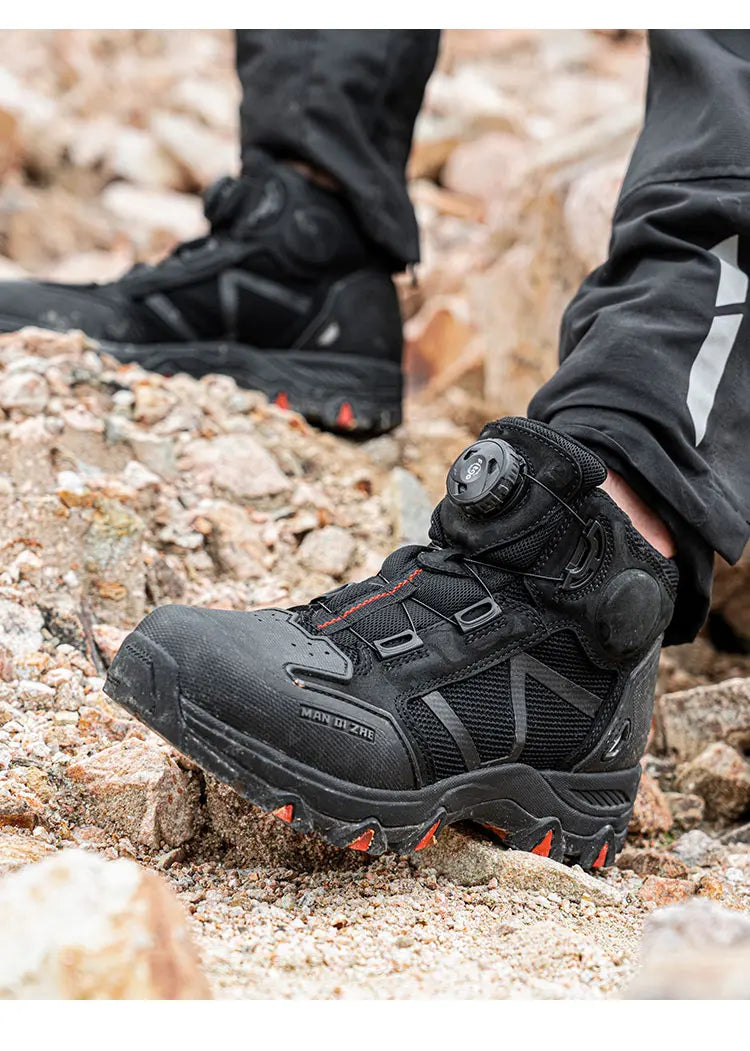 FEHER Motorcycle Boots BOA System CE Level 2 Foot Protection Hiking Shoes Waterproof All Season for Rider and Wilderness Climber