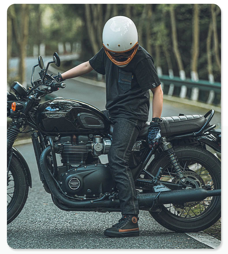 Boots for Motorcyclist Man Wear-Resistant Men and Momen For 4 Season Botas De Moto Motorcycle Shoes Riding boots Breathable