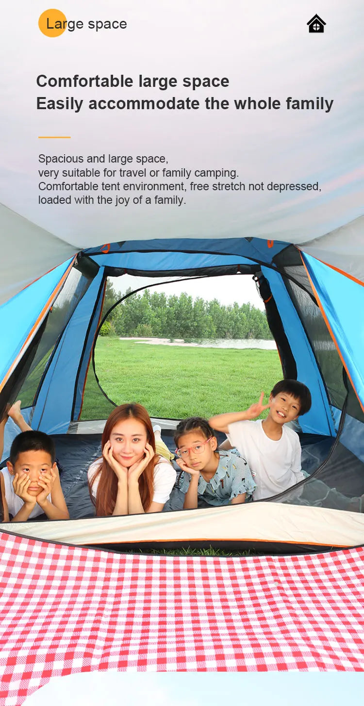 Factory Outlet New Pattern Custom Oem Easy One Touch Tents Outdoor Automatic Camping Tent Camptown Tent