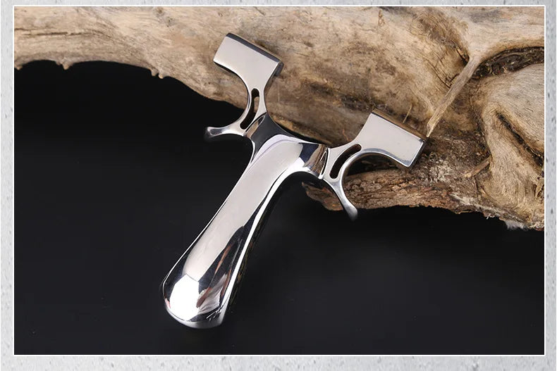 New High-Precision Slingshot 304 Stainless Steel Outdoor Powerful Shooting Slingshot Catapult Set