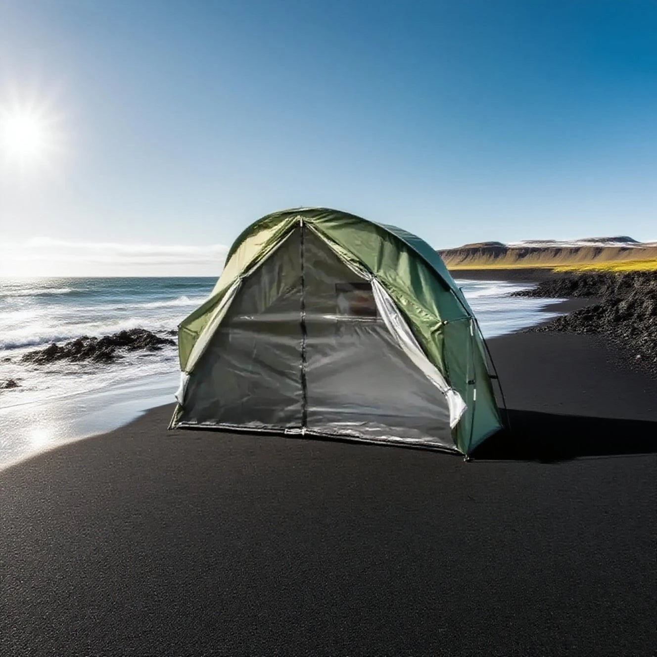 Breathable Mesh Tent for Backpacking - 1 Person All-Mesh Insect-Proof Camping Tent with Enhanced Airflow, Portable Sleep Shelter