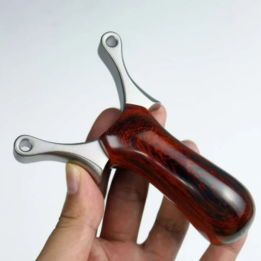 Stainless Steel Slingshot Bow Portable Catapult Bow Shot Slingshot for Game Hunting Enthusiasts Adults Competition Practical