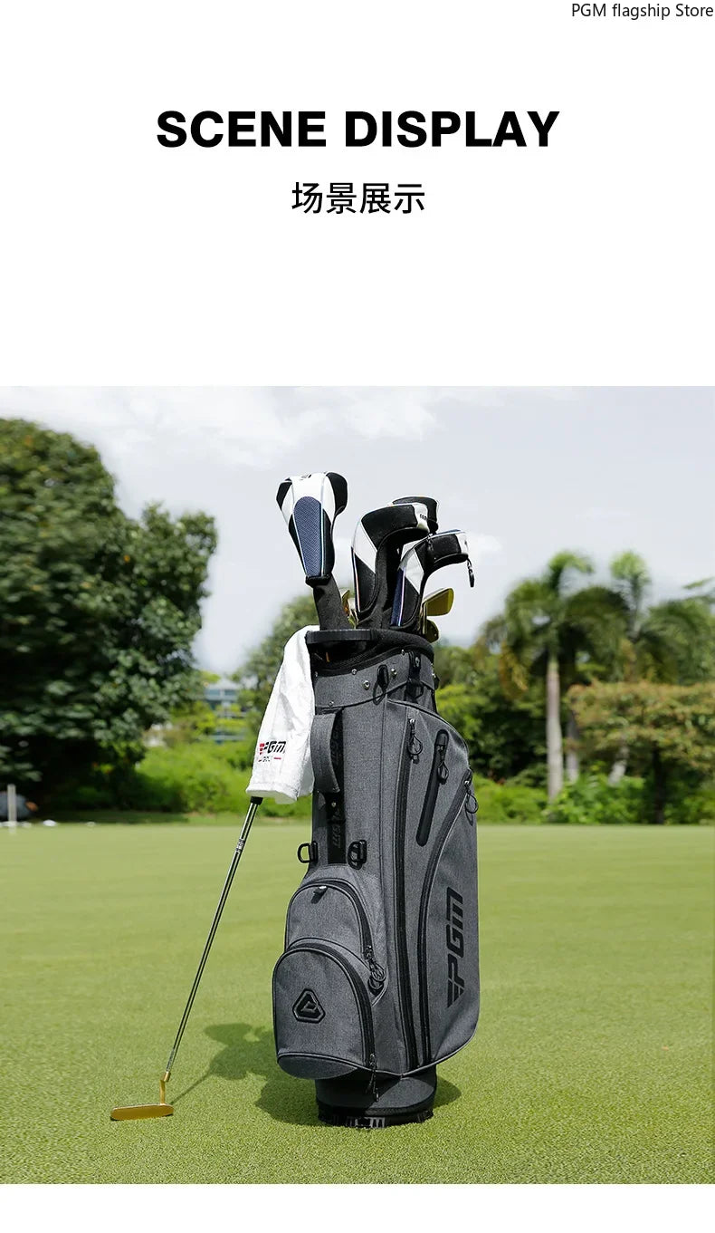 PGM Men's Golf Stand Bag, Stable Waterproof Stand Bag, Ultra-light Portable Golf Bag QB092