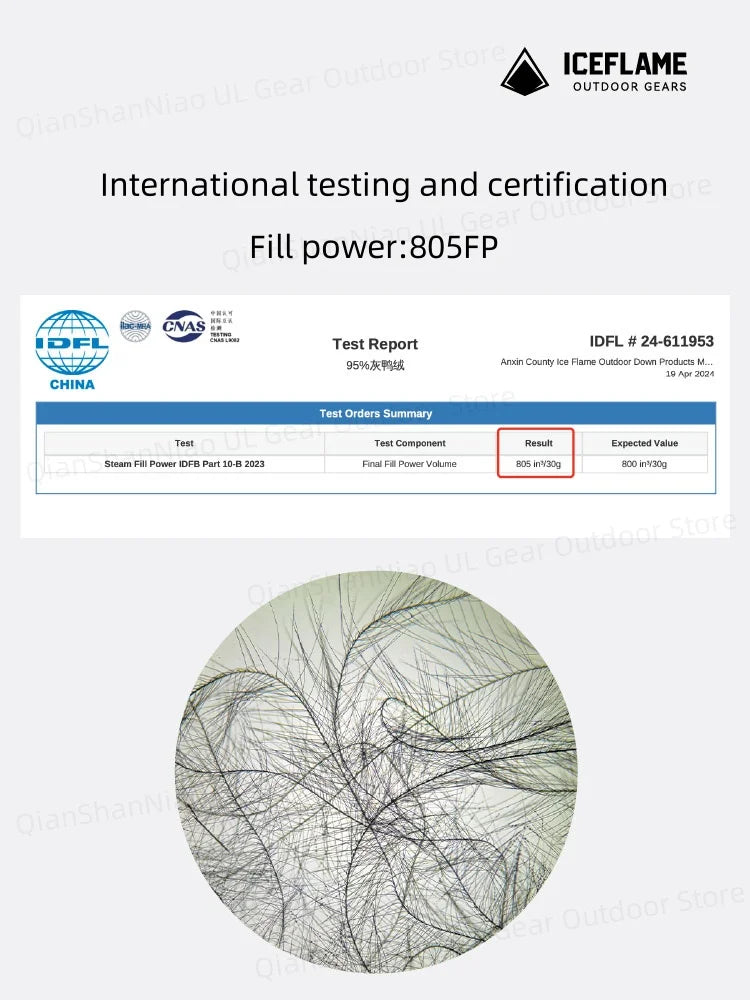 Ice Flame NXT 800FP Sleeping Bag Outdoor Camping Mummy Down Sleeping Bag Ultralight Trekking Mountaineering 10D Sleeping Bag