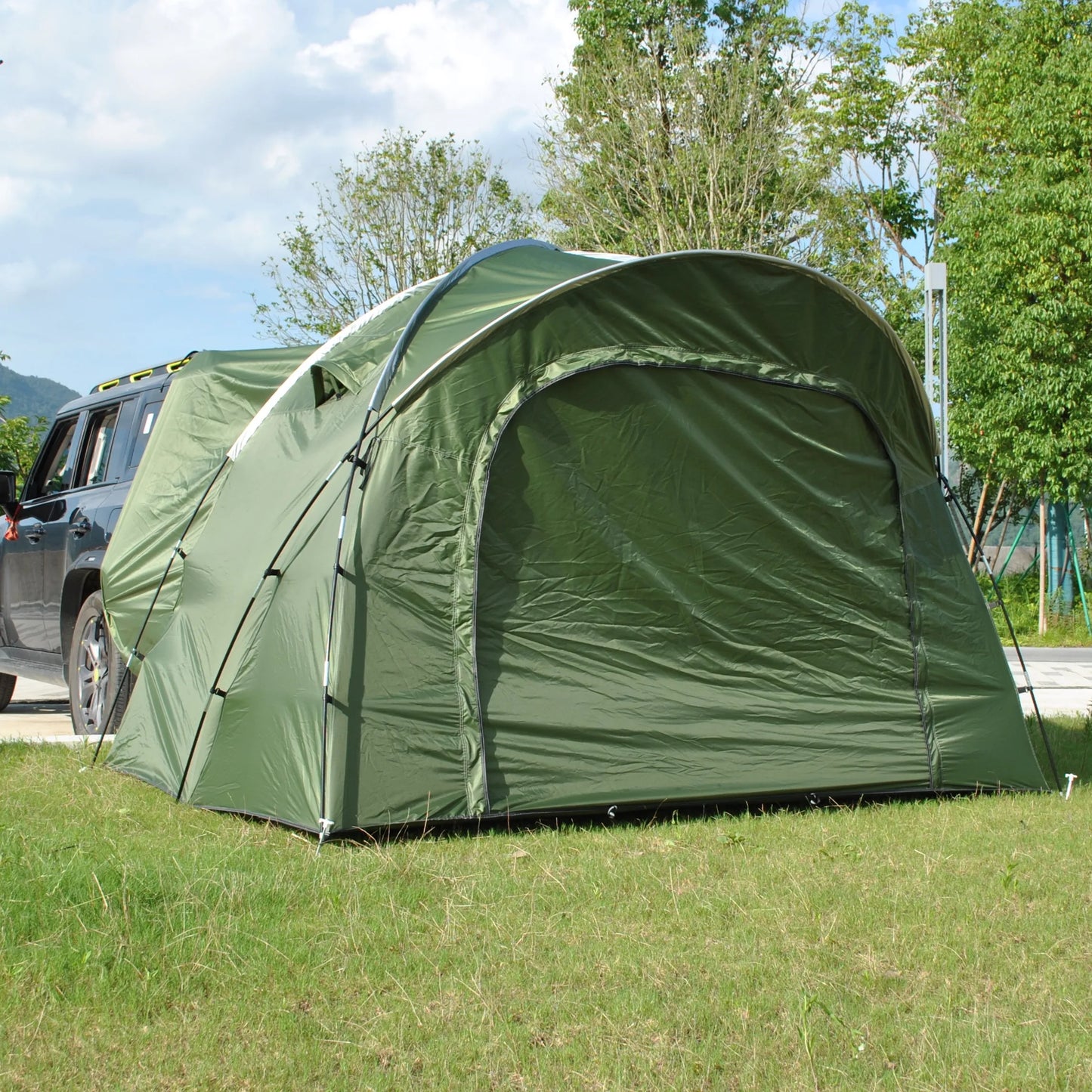 6 Person SUV Car Tailgate Tent - Double-Layer PU3000mm Waterproof, UPF50+ UV Shield, EV-Compatible for Camping & Outdoor Multi-U