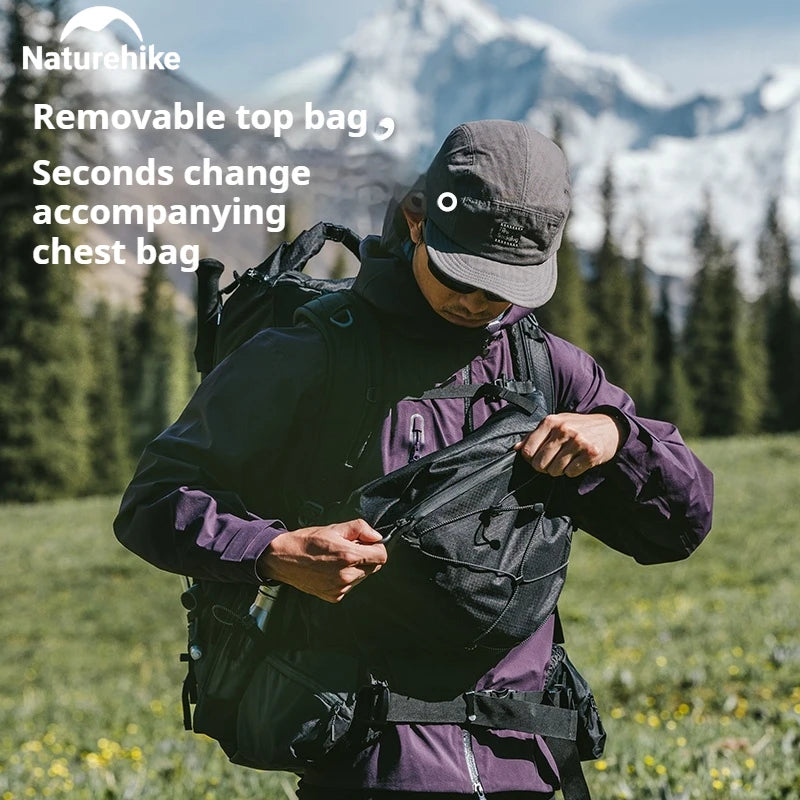 Naturehike 70L Hiking Backpack Outdoor Rainproof With Rain Cover Knapsack Climbing Shoulder Bag Travel Camping Rucksack Portable