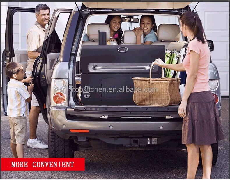 IT-7010 Outdoor Commercial Charcoal Rotisserie Rotating BBQ Grill Cast Iron Barbecue Bbq Charcoal Smokers Grill