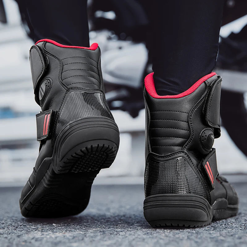 New Motorcycle Boots Men Waterproof Motocross Riding Boot Men's Motorbike Shoes Breathable Anti-slip Motos Protective Boots