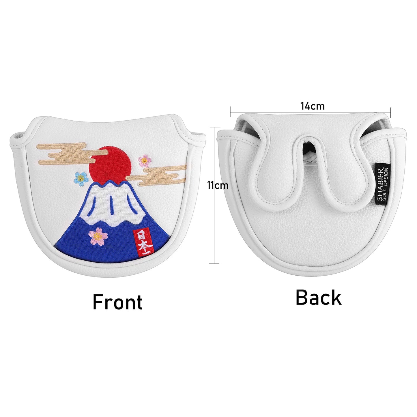 Crane Japan Embroidery Magnetic Closure Center shafted Golf Mallet Putter Headcover Golf Blade Putter Cover