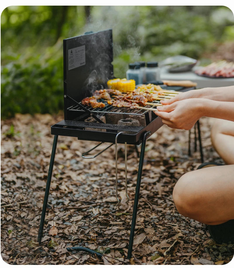 Naturehike Camping Portable Foldable Barbecue Grill Outdoor Mini Camping Grilling Rack 2-speed Adjustable Fire Mini BBQ Table
