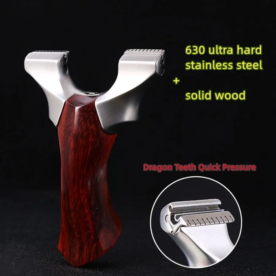 Professional Hunting Slingshot Powerful 630ultra Hard Stainless Steel Catapult with Flat Rubber Band Outdoor Shooting Sling Shot