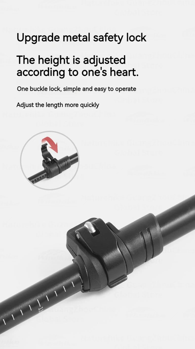 Naturehike ST03 7075 Aluminium Alloy Folding Trekking Pole Walking Stick Climbing Retractable 3 Sections Telescopic Alpenstocks