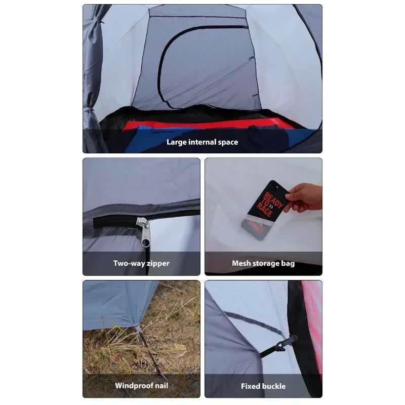 1 - 2 Person Tent  Camping Travel Tent Motorcycle Waterproof and Windproof Strong Outdoor Trekking Fast Delivery Ultralight