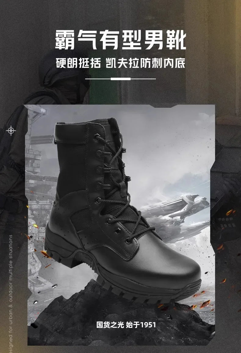 3515 Genuine Brown Boots Spring/Summer Genuine Leather Durable Off Road Mountaineering Training Desert Boots botas para moto