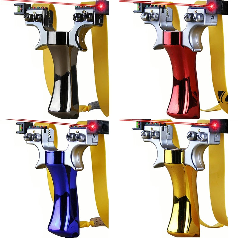 Professional Hunting Slingshot Tirachinas With Level High Precision Instrument For Outdoor Catapult Balls Laser Aiming Shooting