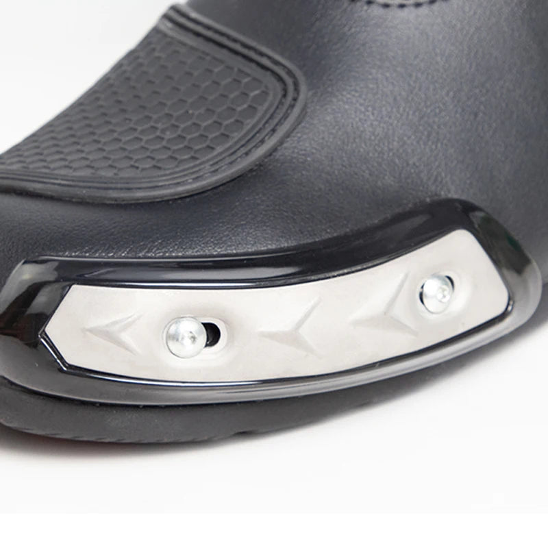 Motorcycle Road Racing Boots Professional Biker Shoes Motorbike Long Riding Protective Gear Shift Microfibe Leather boot