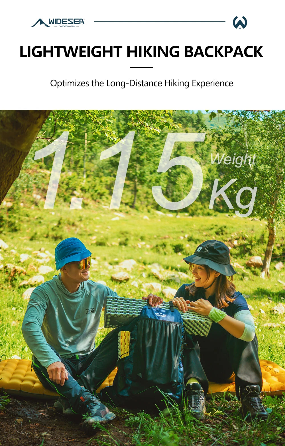 Widesea Camping Backpack 40L Hiking Bag Sports Men's Backpacks Ultralight Waterproof Trekking Travel Essentials Camping Supplies