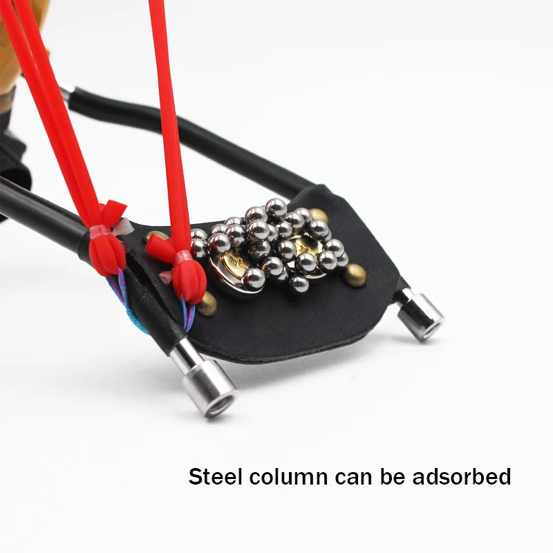 Powerful Fishing Slingsshot with Wrist Rest Outdoor Hunting All-metal Material Sling Shot Large Catapult for Fishings and Ball