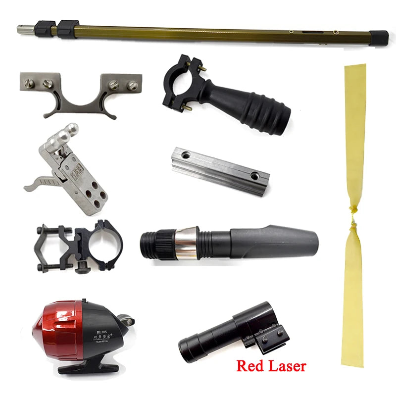 Slingshot Set Slingshot Precision Green Laser Telescopic High Power Catapult Use Reels for Outdoor Hunting Shooting New