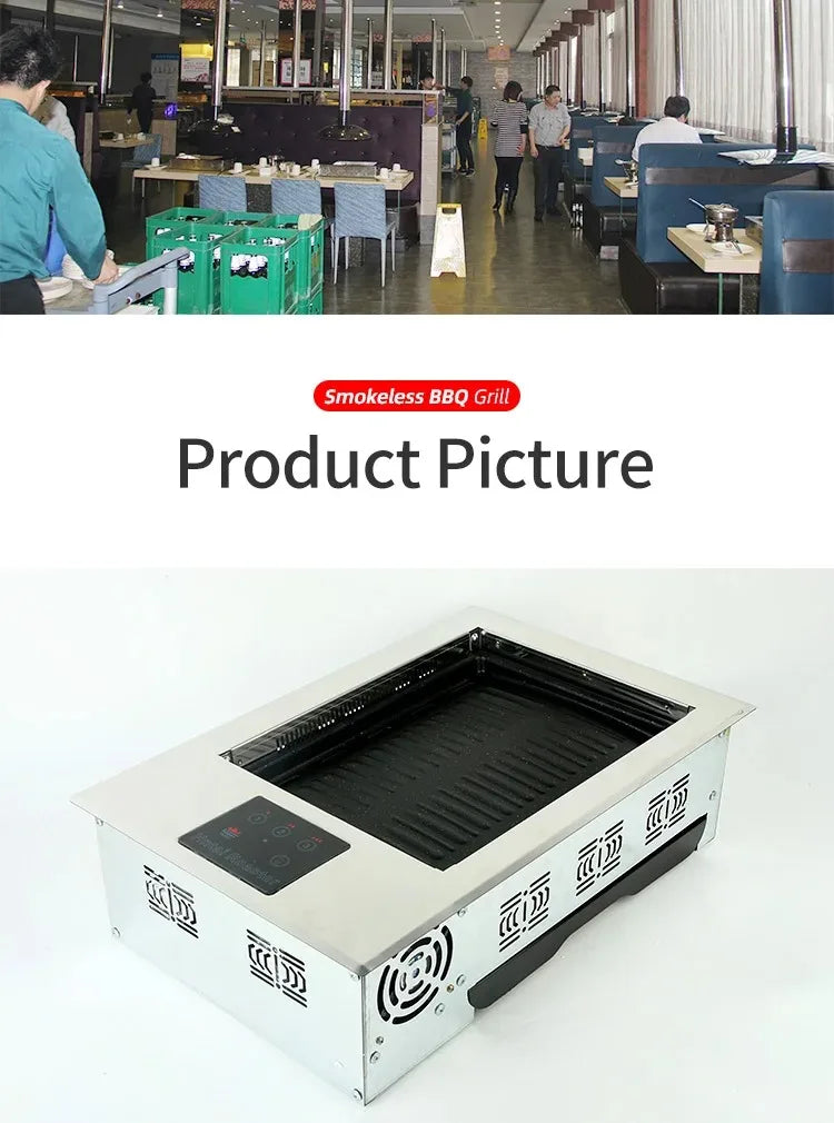 Gourmet Barbecue Grill New Design Kbbq Electric Grills Korean Smokeless Tables Electric BBQ Grill