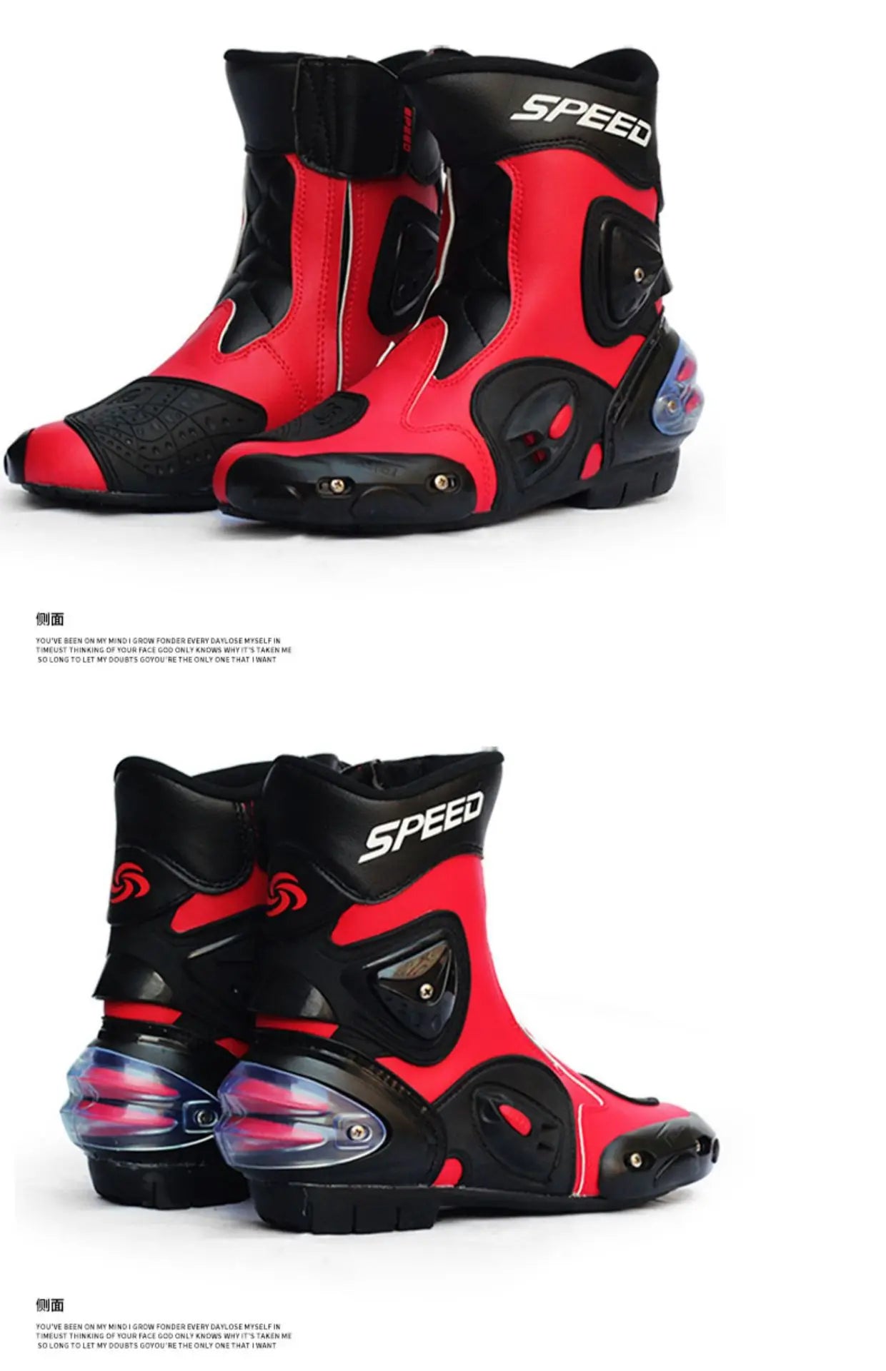 Motorcycle Boots Feet Protection High-Speed Pro-Biker Microfiber Men's Boats Moto Motorbike Race Boot Breathable Anti-fall Shoes