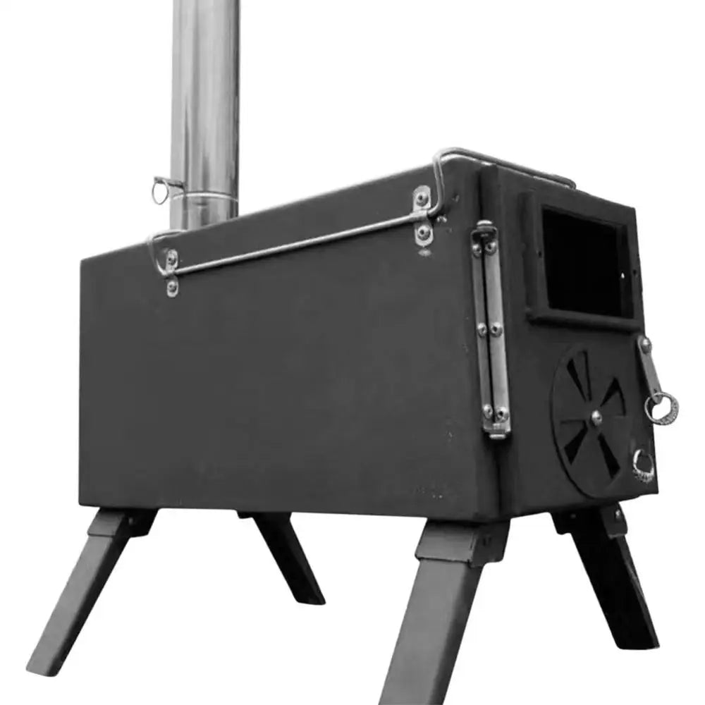 Folding FireWood Stove For Camping Tent Stove Portable Wood Heater Burning Carbon Steel Picnic BBQ Stove Grill Camping Supplies