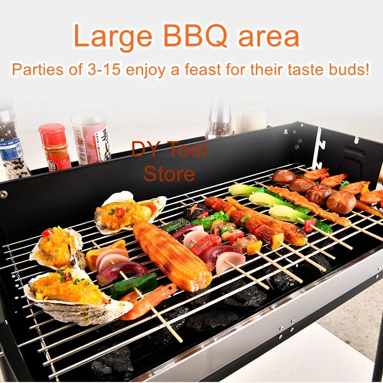 Outdoor Grill Courtyard Portable Household Charcoal Stainless Steel Barbecue Stove Camping Stove Barbecue Stove